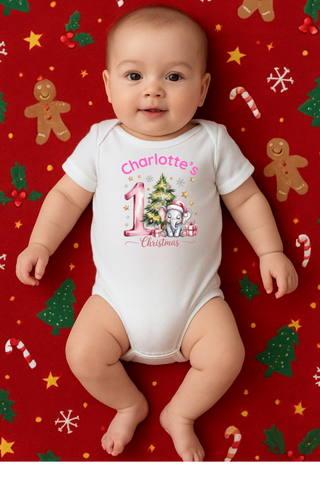 Christmas Onesies My first Christmas, with name