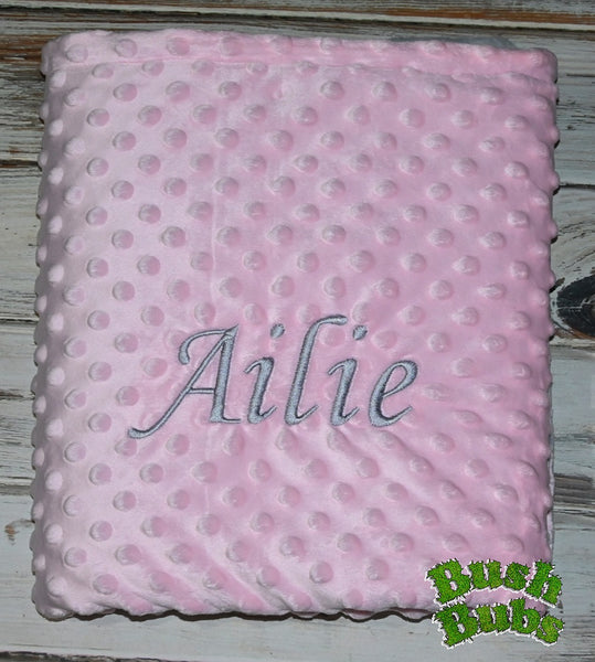 Baby Minky Blanket and snuggles, personalised
