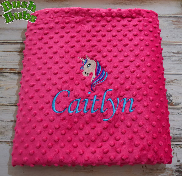 Baby Minky Blanket and snuggles, personalised