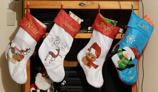 🎄 Personalised Christmas Stockings – Custom Embroidery 🎅