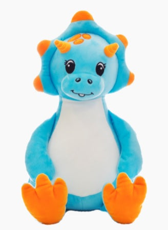 Personalised Plush Dinosaur Green and Blue