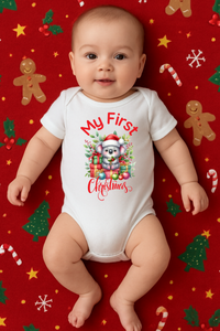 Christmas Onesies, My first Christmas