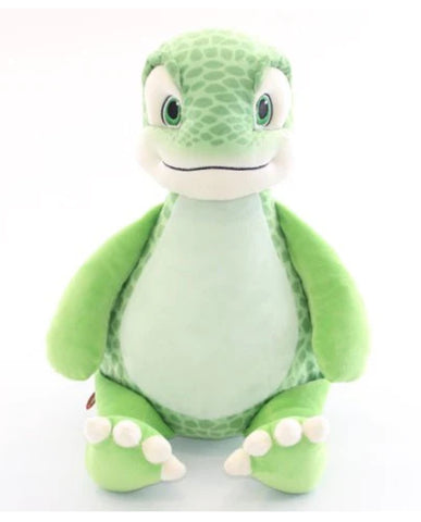Personalised Plush green dinosaur