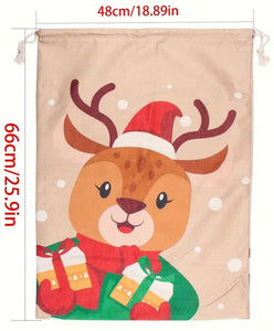 Personalised Santa sack Cute Reindeer