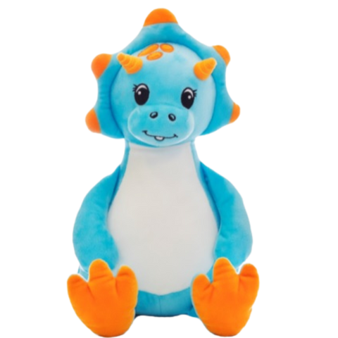 Personalised Plush Dinosaur Green and Blue