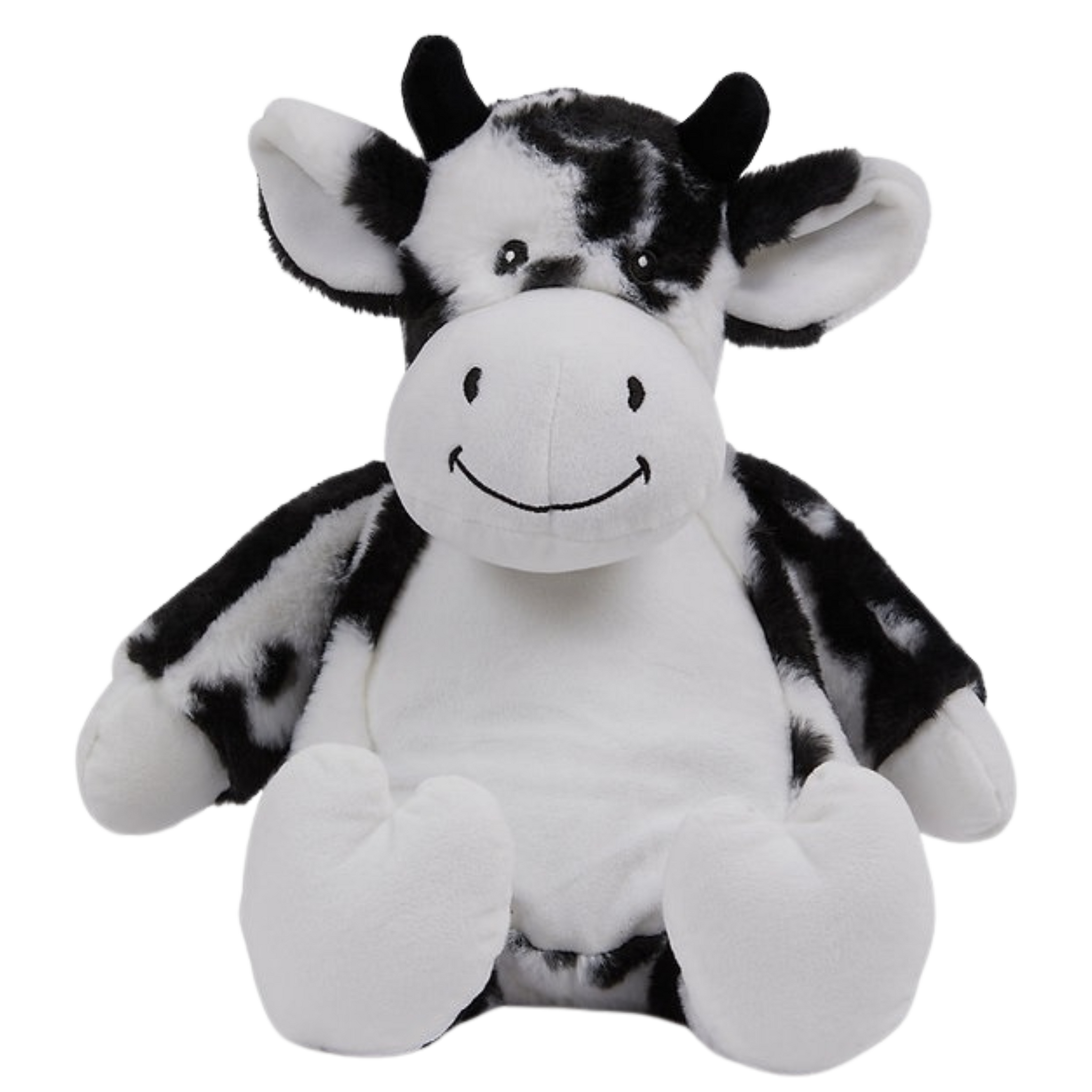 Personalised Plush Black and white Cow