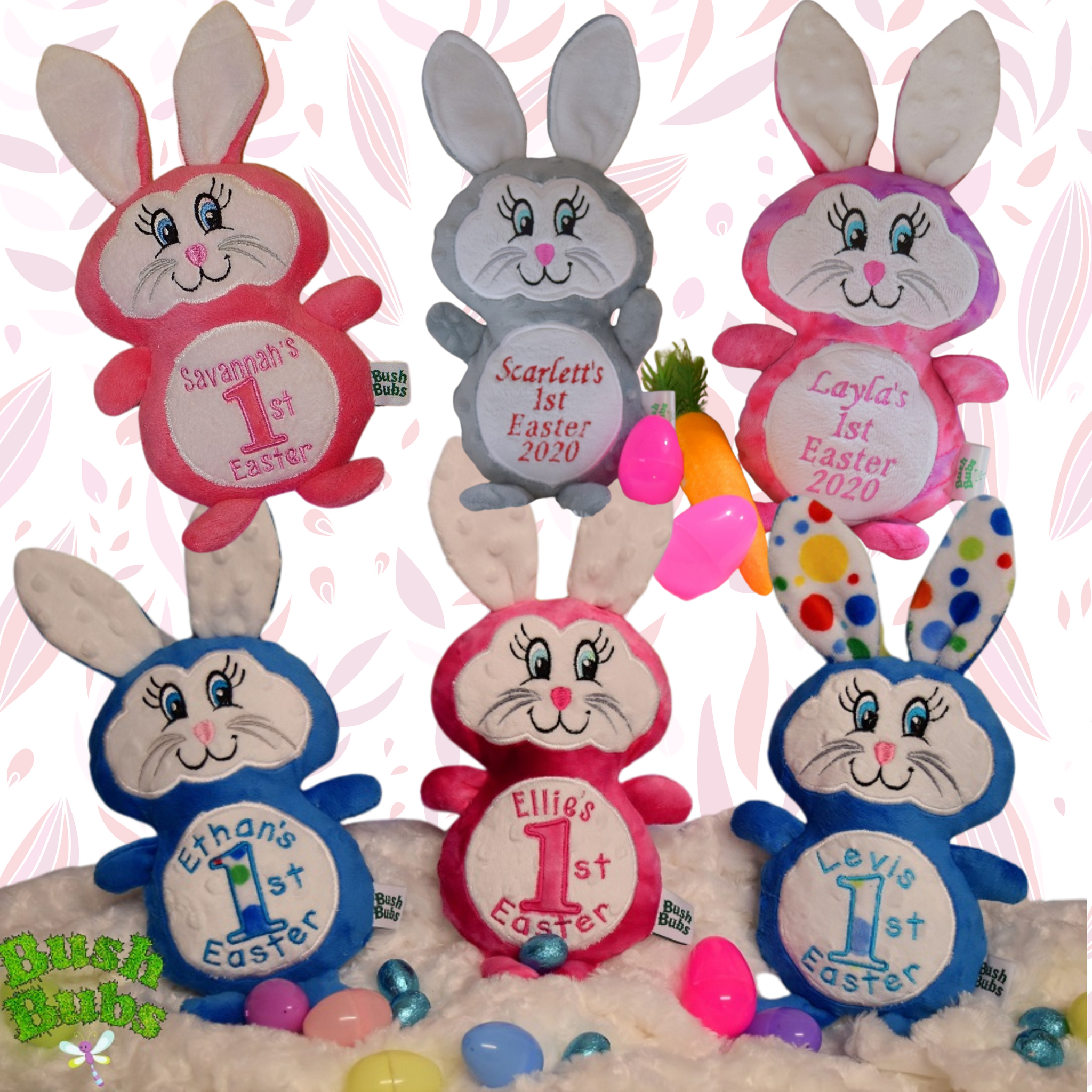 Baby's First Personalised Easter Bunny Rattle