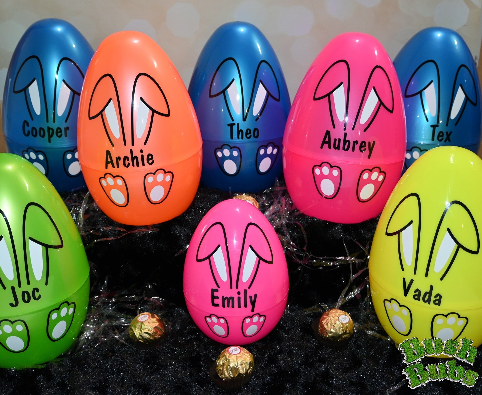 Colourful Personalised Easter Eggs