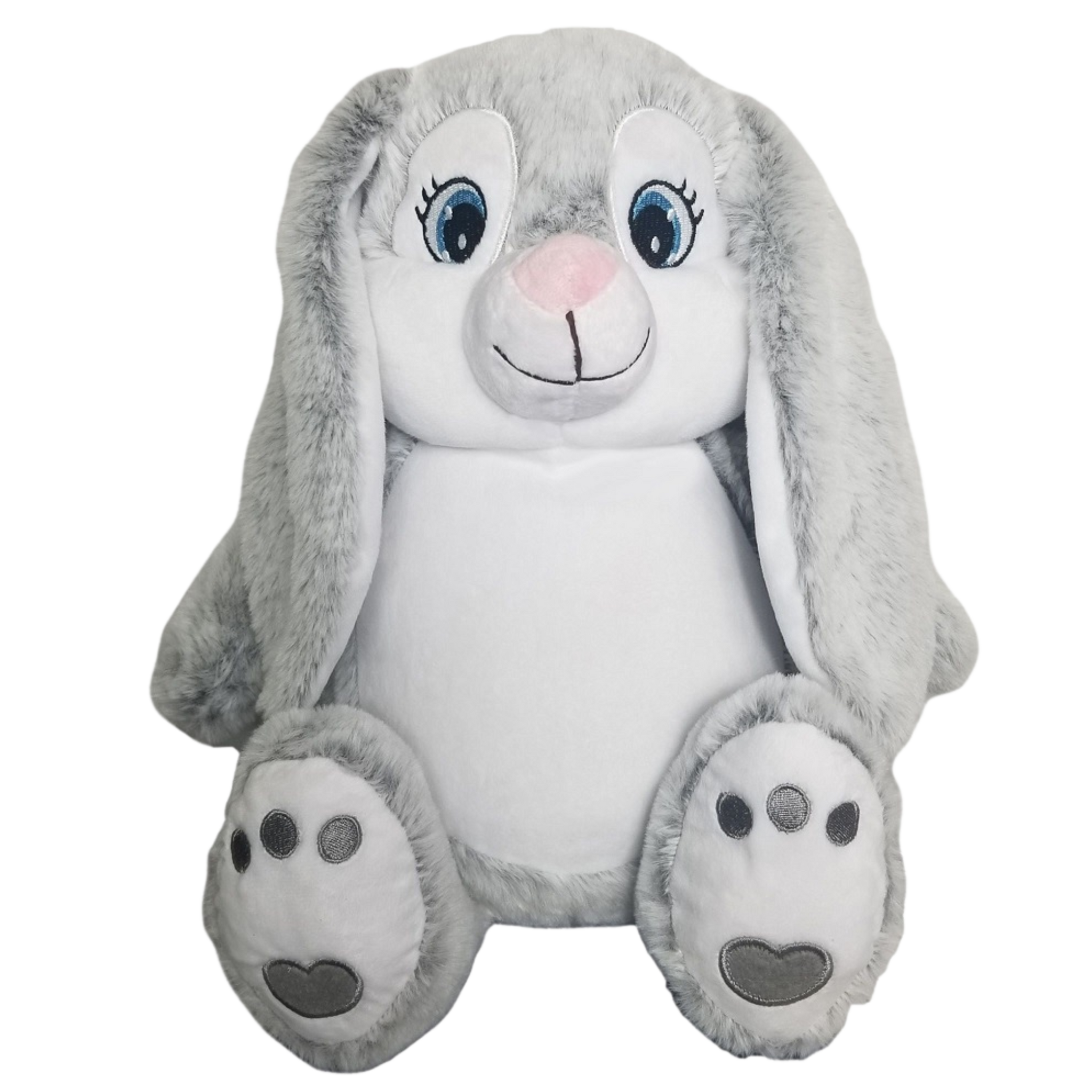 Personalised Plush Bunnies Blue, Pink, White, Purple, Grey
