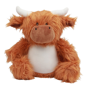 Personalised Plush Hairy Highland cow