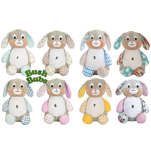 Personalised Plush Patchwork Bunnies