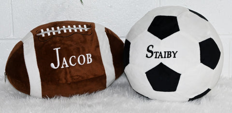Personalised Plush sports Balls ⚽️🏀🏈