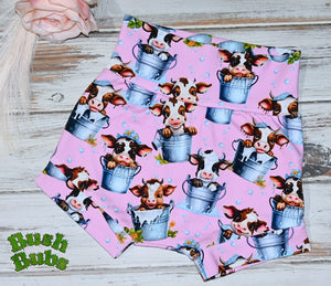 Bummies: Handmade Baby Pant Pink cows