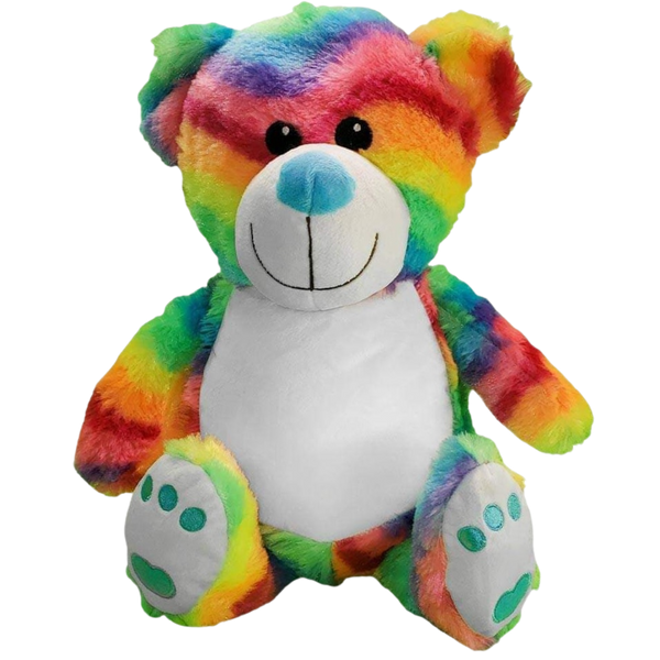 Personalised Plush Rainbow Bear