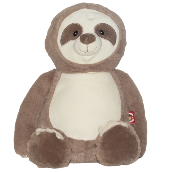 Personalised Plush Sloths (grey, Brown, light Brown)