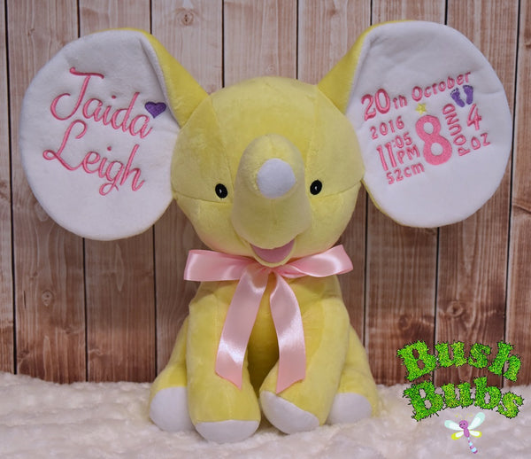 🌟Personalised Plush Elephants: Embroidered with your bubs🌟