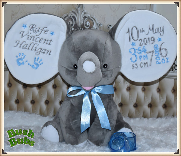 🌟Personalised Plush Elephants: Embroidered with your bubs🌟