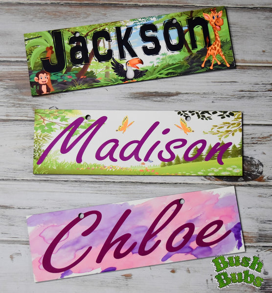 Personalised wooden sign (Boys designs)