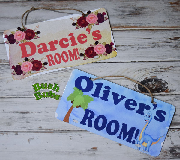 Personalised wooden sign (Girls designs)