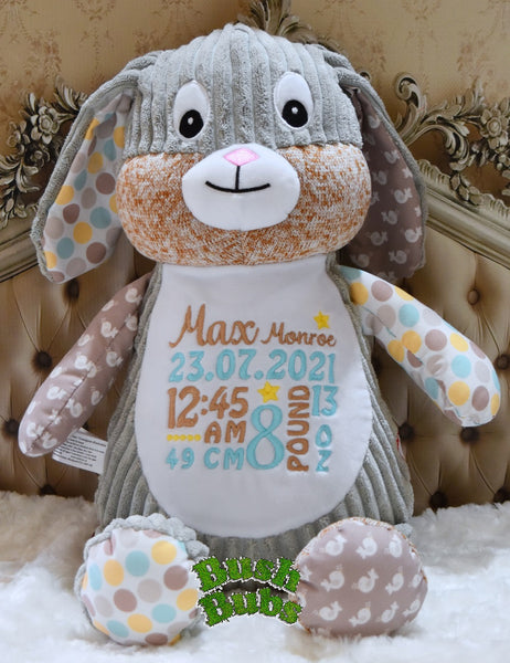 Personalised Plush Patchwork Bunnies