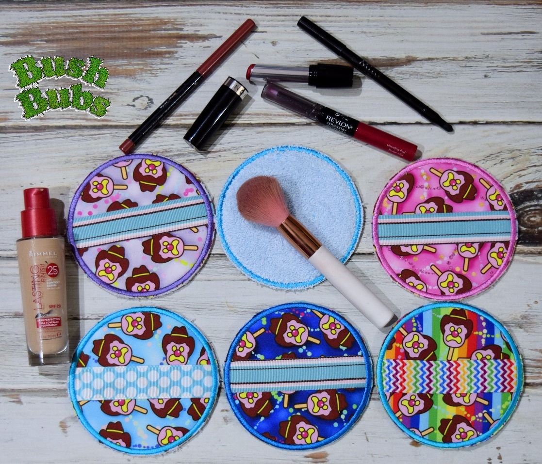 Reusable, washable make up remover pads